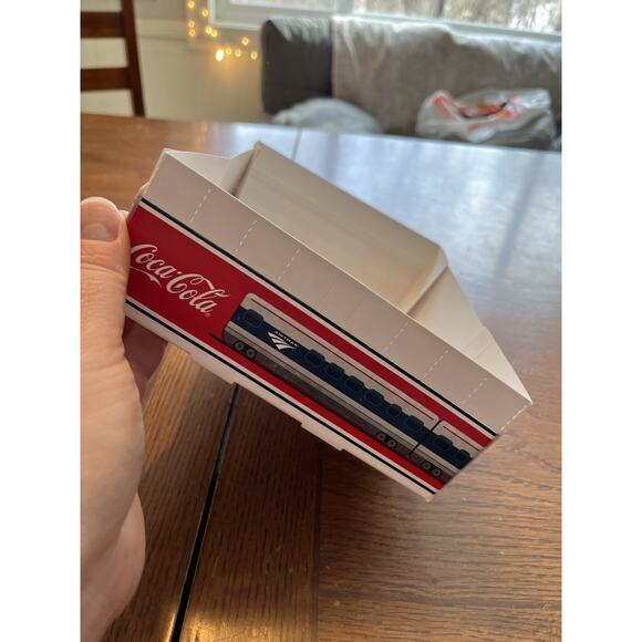 Amtrak Train Coke Coca-Cola Lunch Snack Dinner Tray Box Carrier Railway Railroad - Picture 6 of 9